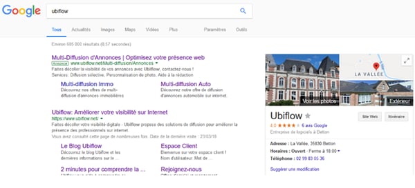 google my business ubiflow